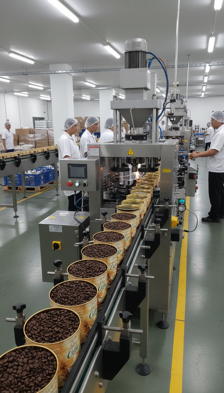 maquina de sellado de cafe